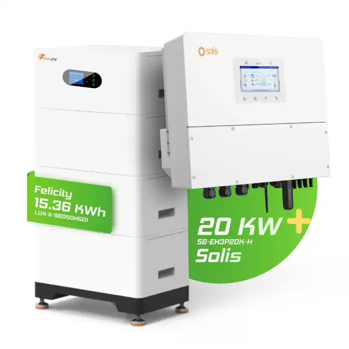 Hybrid-Set Solis 20kW Hybrid-Wechselrichter + 15,36kWh Felicity Speicher LUX-X Neu Im Sortiment