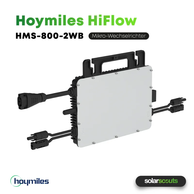 Top-Seller Hoymiles 800W Balkonkraftwerk Komplettset – 620Wp Sunman Flex-Module – HMS-800-2WB mit WLAN