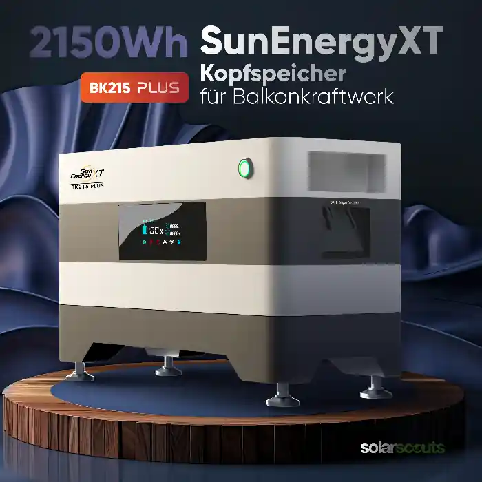 Super-Preis SunEnergyXT BK215 PLUS 2150 Wh Kopfspeicher für Balkonkraftwerke