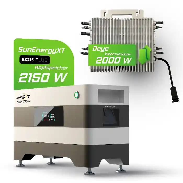 Balkonkraftwerk-Set Deye 1600W Wechselrichter + 2,15kWh SunEnergyXT Direkt Vom Hersteller