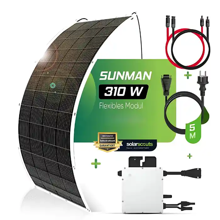 Top-Seller 310W Balkonkraftwerk Set - Flexible SUNMAN Module (310Wp) - Hoymiles HMS-500
