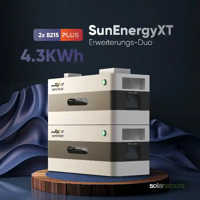Zertifiziert SunEnergyXT Erweiterungs-Duo B215 PLUS 4300 Wh 2x Erweiterungsspeicher B215 PLUS