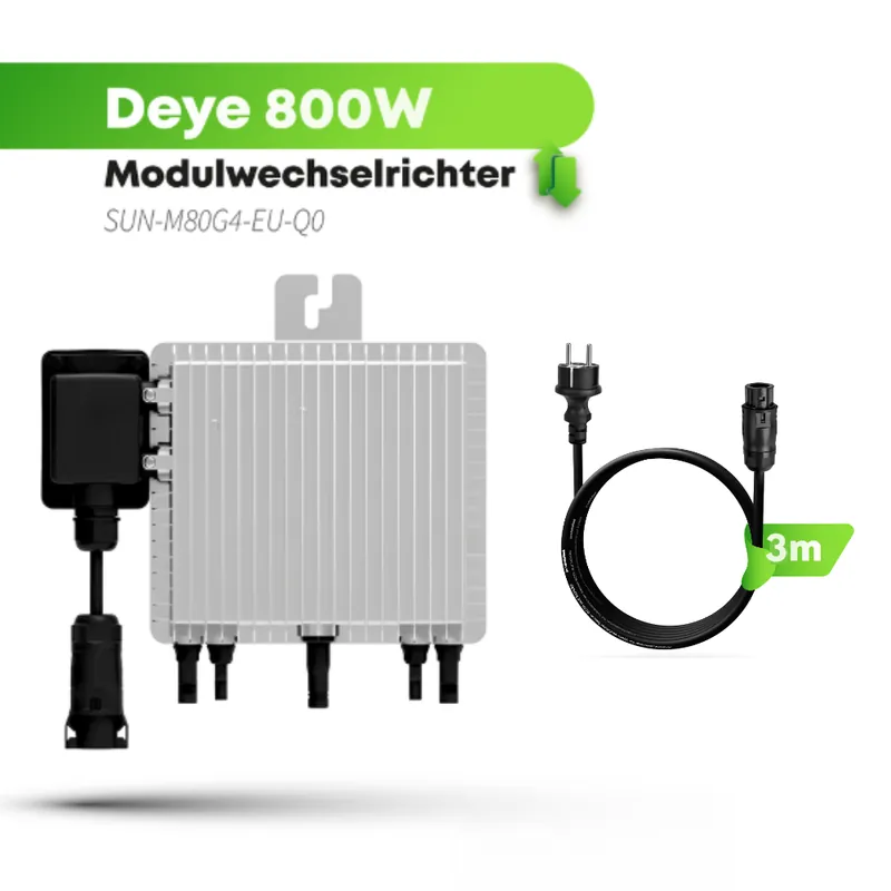 Deye SUN-M80G4-EU-Q0 800W Mikrowechselrichter mit Schuko kabel Super-Preis
