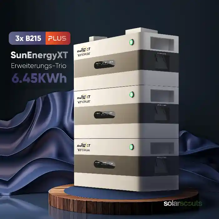 SunEnergyXT Erweiterungs-Trio B215 PLUS 6450 Wh 3x Erweiterungsspeicher B215 PLUS Top-Seller