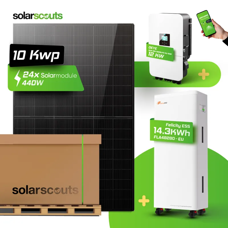 Highlight Photovoltaik Komplettset 10,8 kWp mit 14,3 kWh Speicher – Hybrid PV-Anlage