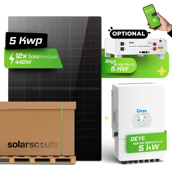 Neu Konfigurierbare 5 kW Deye-Solaranlage – AIKO, Trina oder JA Solar Module optionaler Speicher