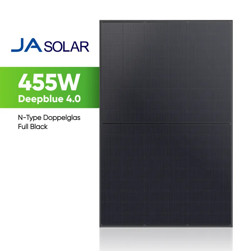 Geprüft JA Solar 455W JAM54D41LB Bifazial Full Black N-Type Glas-Glas
