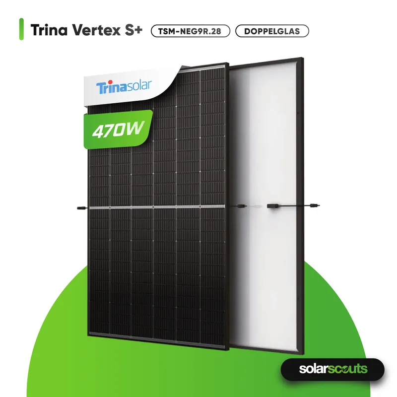 Sonderaktion Trina Solar Vertex S+ 470W N-Type Doppelglas Black Frame TSM-NEG9R.28