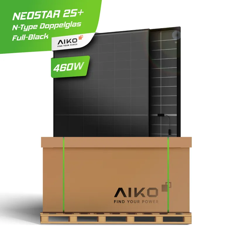 Jetzt Bestellen AIKO Solar 460W Glas-Glas Full Black Solarmodul – Neostar 2S+ N-Type ABC A-MAH54Db - Palette