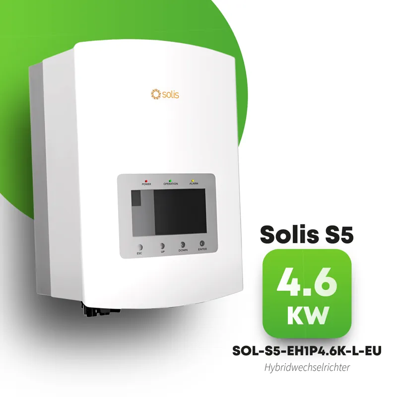 Solis S5-EH1P4.6K-L NV Hybridwechselrichter 4,6kW 1-Phase (3-Phase Smart Meter) Letzte Chance