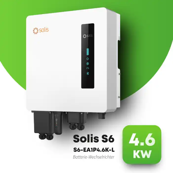 Nur Für Kurze Zeit Solis S6-EA1P4.6K-L NV Wechselrichter 4,6kW 1-Phase AC gekoppelt (3-Phase Smart-Meter)