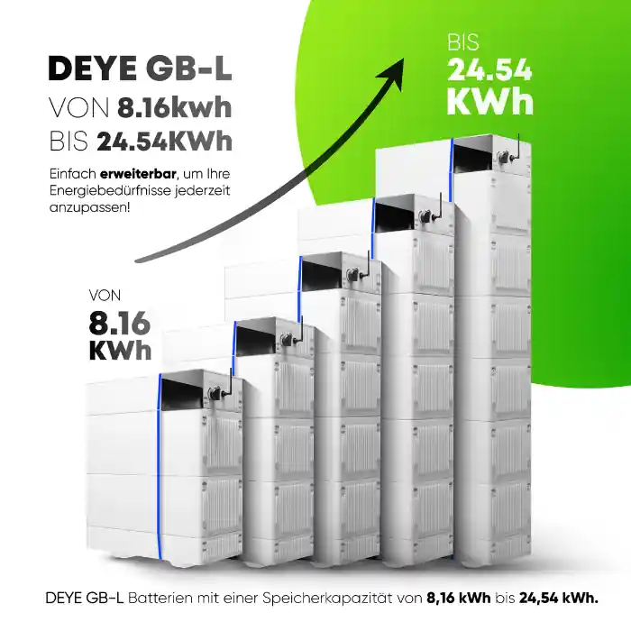 Markenware Deye GB-L-Pro - 8 - 24kWh Hochvolt-Speicher-Set - Auswählbar
