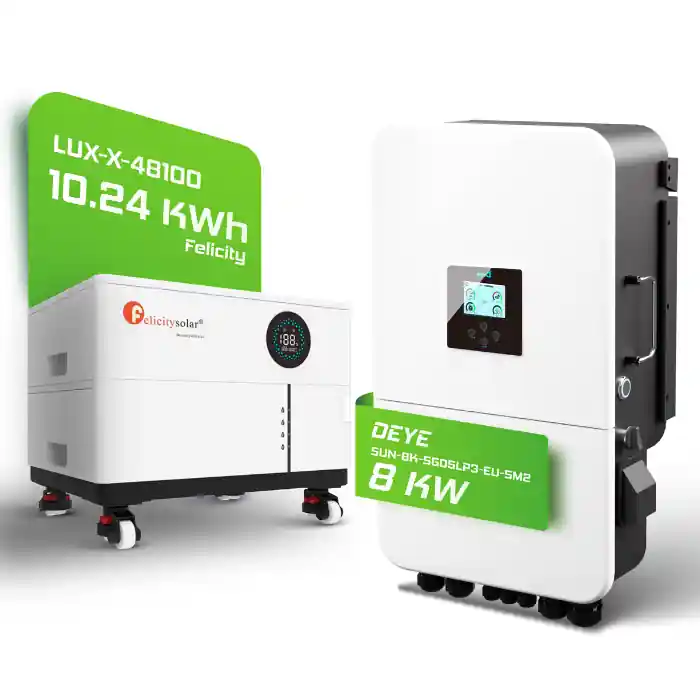 Top-Angebot Hybrid-Set Deye 8kW Hybrid-Wechselrichter + 10,24kWh Felicity Speicher FLS48100SG2
