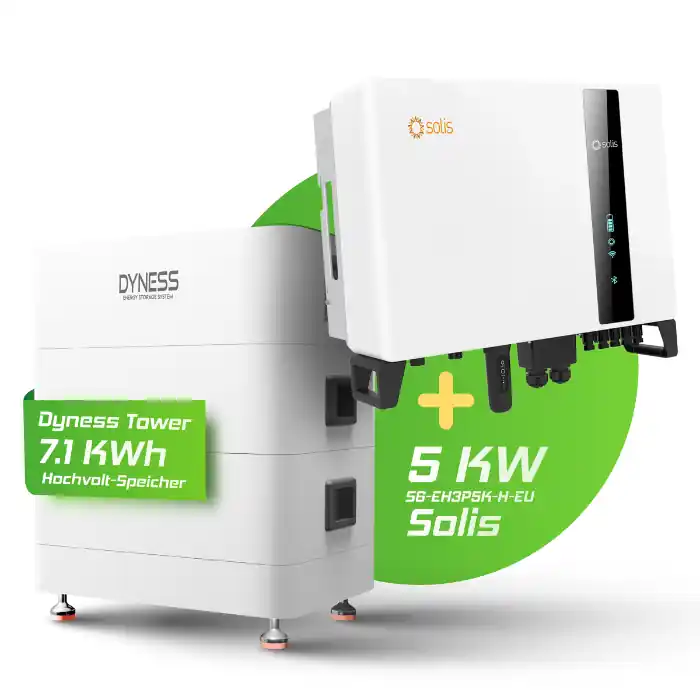 Direkt Vom Hersteller Hybrid-Set Solis 5kW Hybrid-Wechselrichter + 7,1kWh Dyness Speicher Tower T7