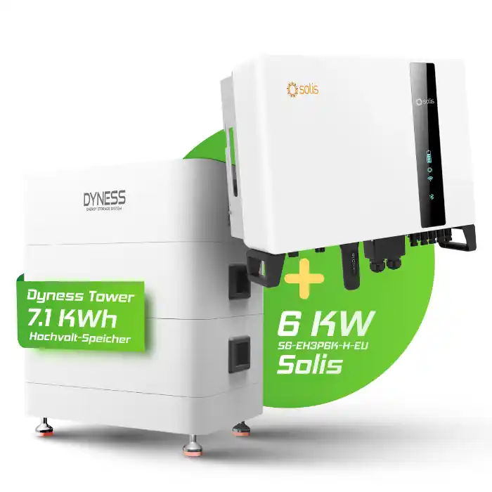 Hybrid-Set Solis 6kW Hybrid-Wechselrichter + 7,1kWh Dyness Speicher Tower T7 Preisreduziert