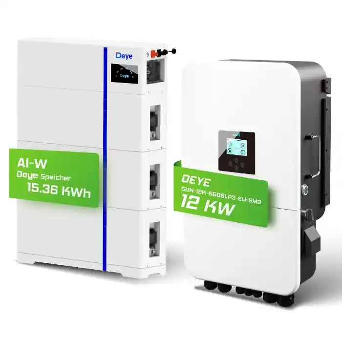 Hybrid-Set Deye 12kW Hybrid-Wechselrichter + 15,36kWh Deye Speicher AI-W5.1-B Echt