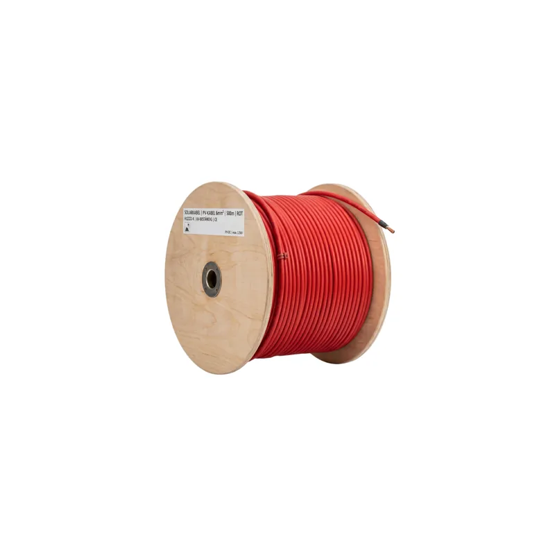 Solarkabel MC4 6mm² 500m H1Z2Z2-K Rot (Rolle) Direkt Vom Hersteller