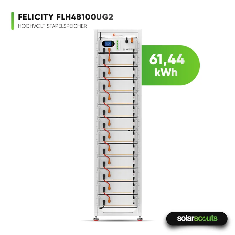 Neu Felicity FLH48100UG2 61.44kWh Hochvolt Batteriespeicher