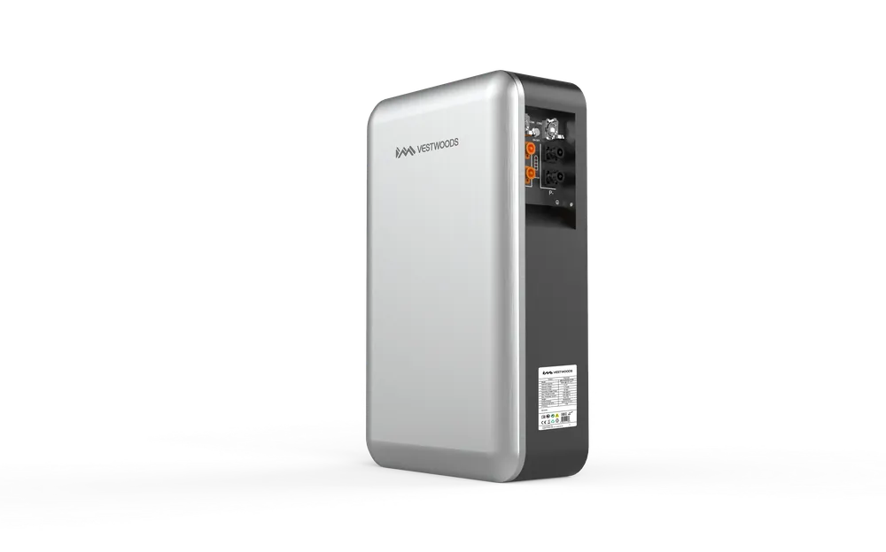 Zertifiziert 5 kWh Speicher Vestwoods Wand/Standmontage 51.2V 100Ah LiFePO4 Lithium 0% Privatpersonen