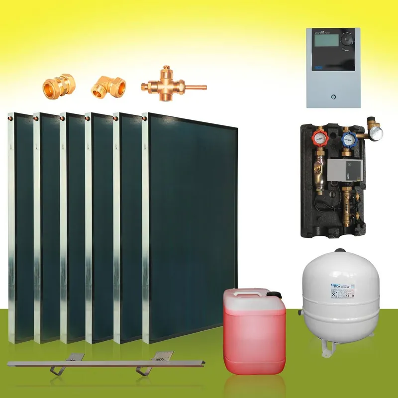 Solaranlage Flachkollektoren 12,18m² Solar Wochenendangebot