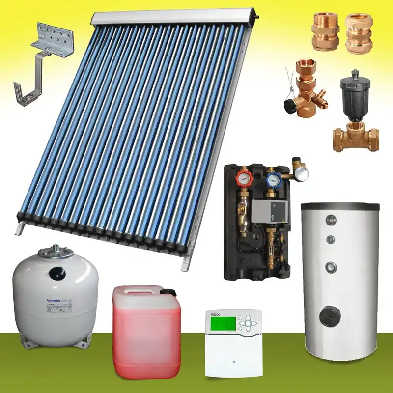 Angebot Komplettpaket 5,73 m² Solaranlage Warmwasser Speicher 400 Liter Solar
