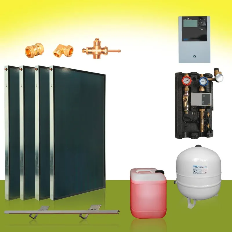 Solaranlage Flachkollektoren 8,12m² Solar Expressversand