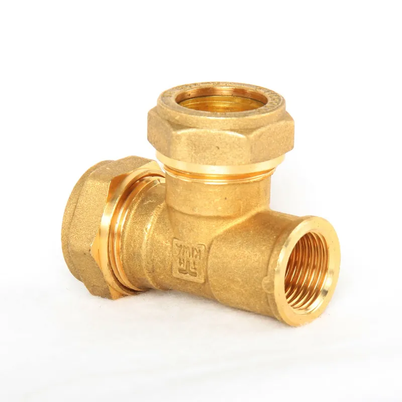 Meistverkauft T-Stück Messing, Durchgang 22mm, 22mm, 1/2"