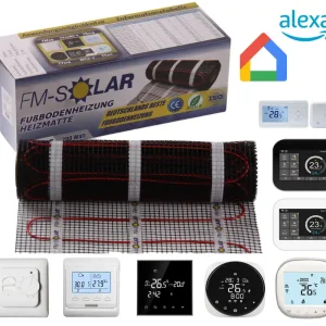 1m² bis 15m² Elektrische Fußbodenheizung set 200W/m² Elektro Bodenheizung TWiIN Top-Preis