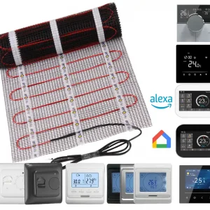 1 m² bis 15 m² Elektrische Fußbodenheizung 200W/m² Elektro Bodenheizung TWiIN Garantierte Lieferung