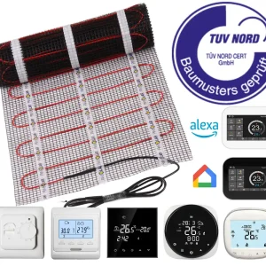 10m² Elektrische Fußbodenheizung 200W/m² Elektro Bodenheizung TWiIN Fliese Online Kaufen