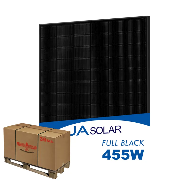 Palettenabnahme Ja Solar 455W Solarmodul Full Black Glas Glas Bifizial JAM54D41 Abverkauf