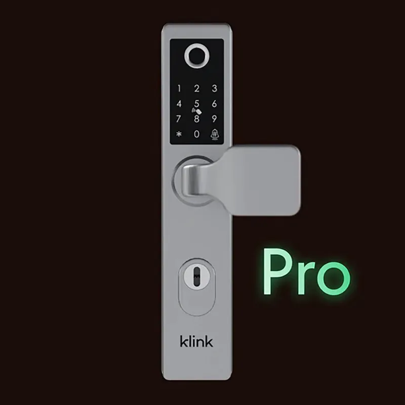 Klink elektronischer Türschloss Türgriff Fingerabdruck Smart One Pro Silber Meistverkauft
