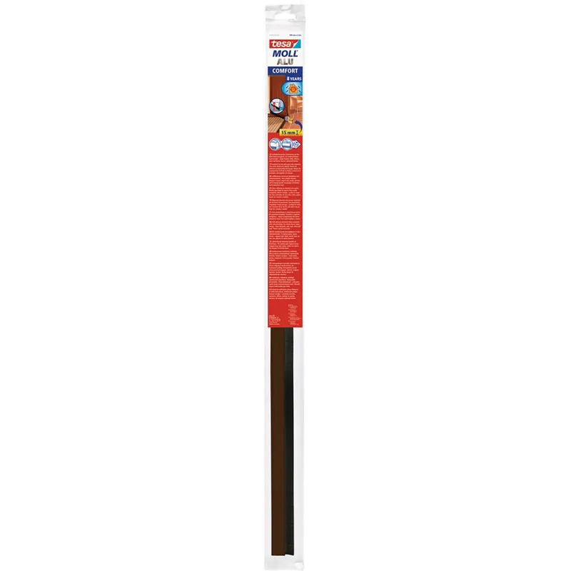 Tesa Moll Alu Türdichtschiene Türdichtungsschiene braun 100 cm x 4 cm 15mm Sichere Zahlung