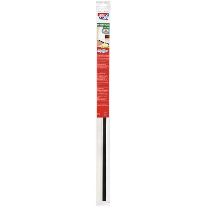 Sonderaktion Tesa Moll Türdichtschiene Türdichtungsschiene weiß schwarz 100 x 4,3 cm 15 mm