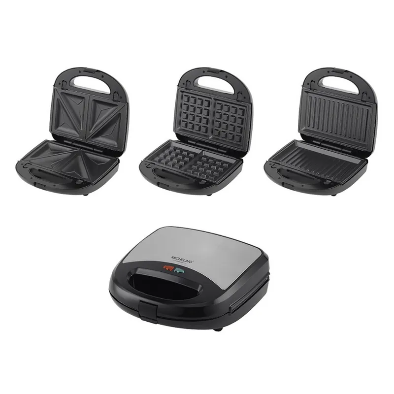 Preis Gesenkt Michelino Sandwichmaker Sandwichtoaster Panini-Grill Kontaktgrill Toaster 3 in 1