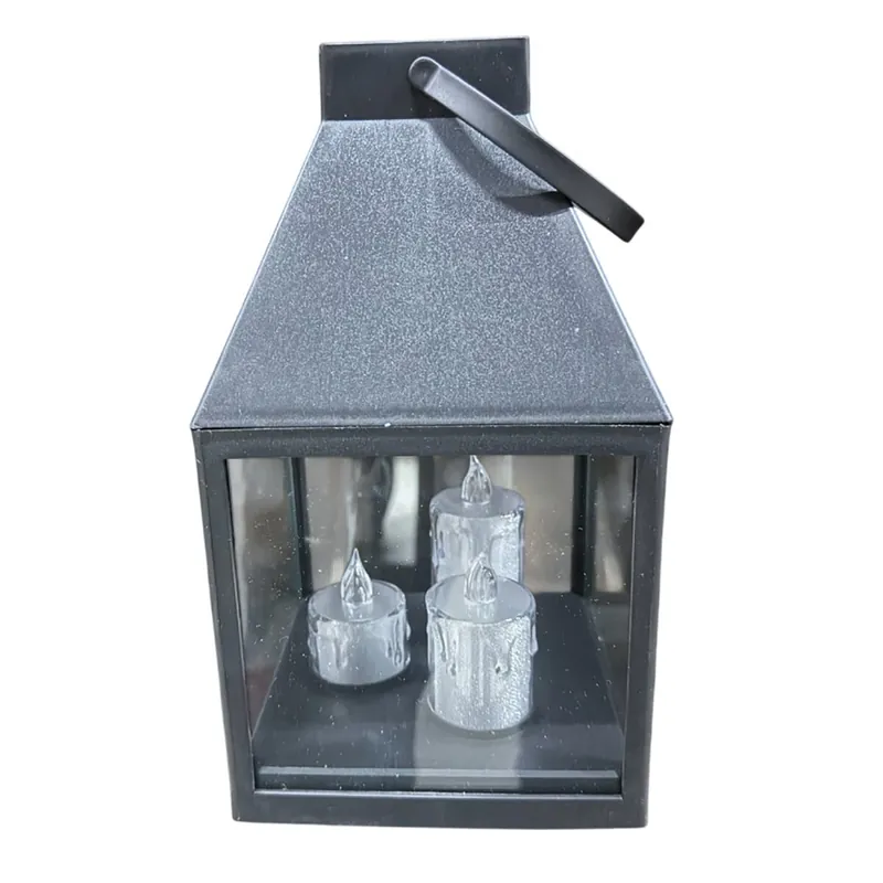 Knallerangebot LED-Kerzenlaterne Laterne Weihnachtsdekoration Dekoration Deko schwarz