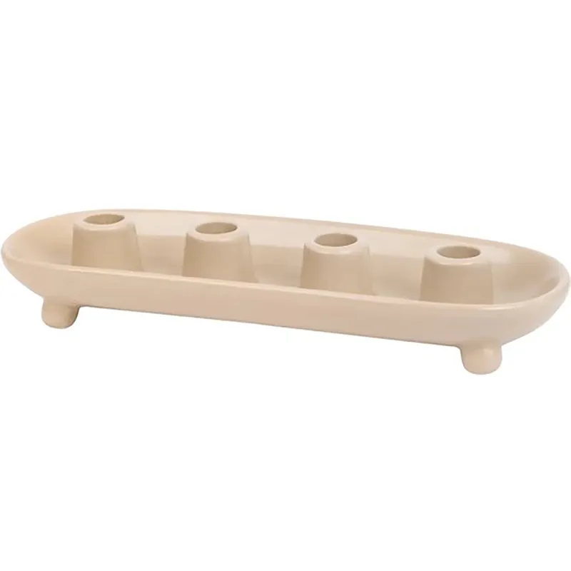 Kerzenständer Kerzentablett Weihnachtsdeko Tischdekoration Deko Dekoration Beige Abverkauf
