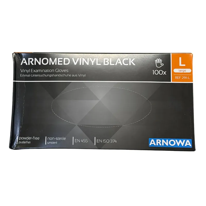 Knallerangebot Arnowa Arnomed Vinly Black Handschuhe Vinylhandschuhe Einweghandschuhe 100x