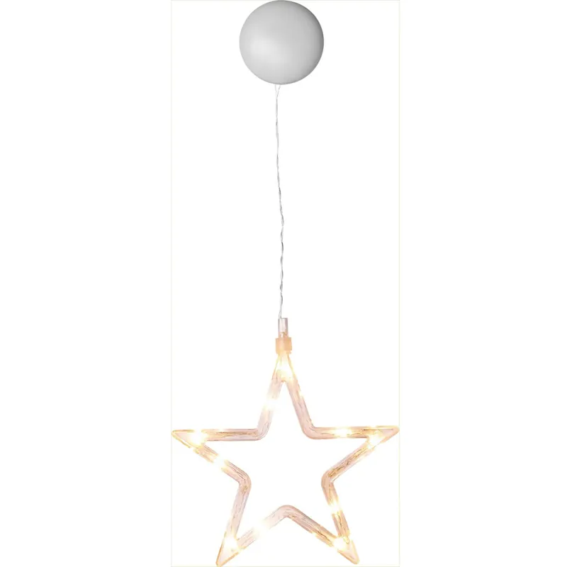 Markenprodukt Fensterdeko Fensterlicht Leuchtstern Weihnachtsdeko Stern 10 LEDs mit Saugnapf
