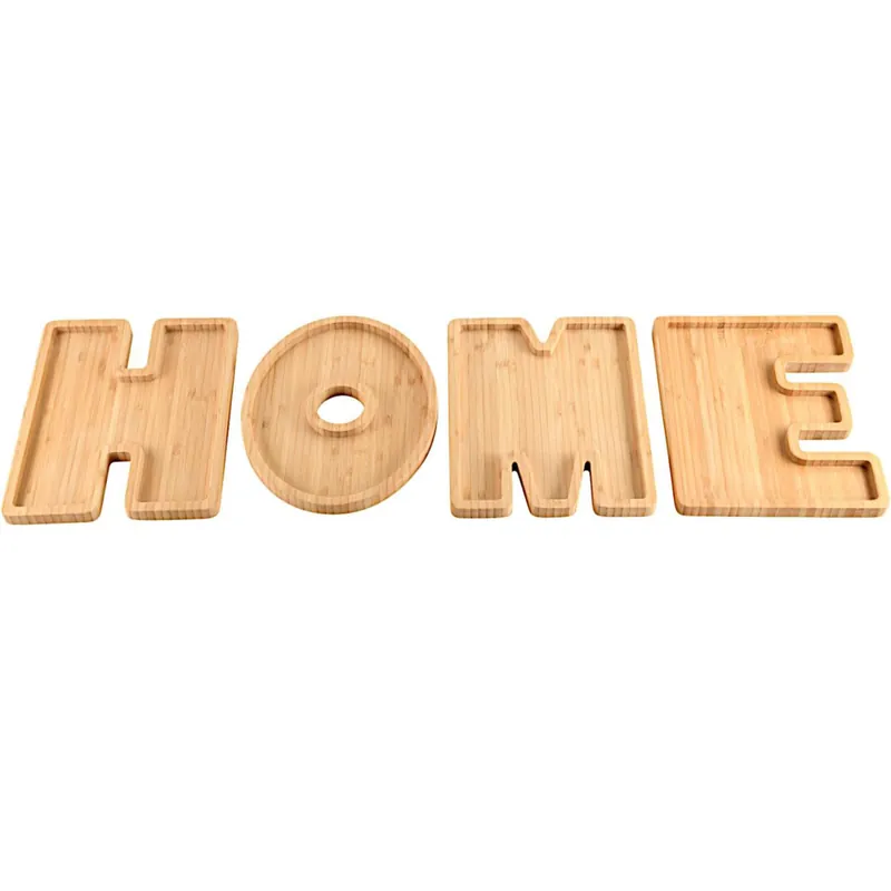 Echt KESPER Servierbretter Snackbrett Holzbrett Tablett Brett Bambus 4er-SET HOME