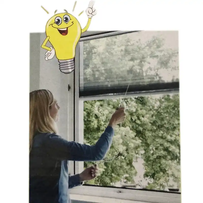 Garantierte Lieferung Insektenschutz-Plissee Fliegengitter mit Jalousie Mückenschutz Fenster Plissee