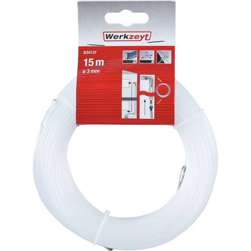 Werkzeyt Einziehband Kabeleinziehhilfe Einziehhilfe 3 mm x 15 m B34137 Sichere Zahlung