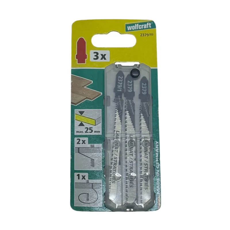 Wolfcraft 3 Stichsägeblätter Sägeblätter Schneidblätter Schneidklinge 2379 Top-Preis