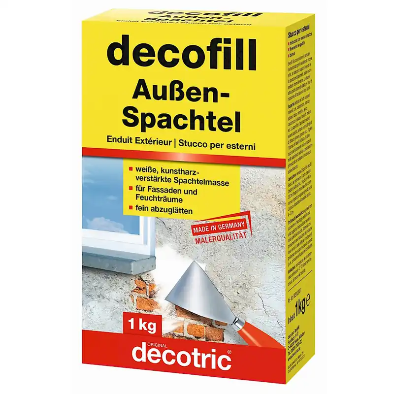 Decotric Außen-Spachtel Grundierspachtel Fassadenspachtel Spachtelmasse 1 kg Finale Aktion