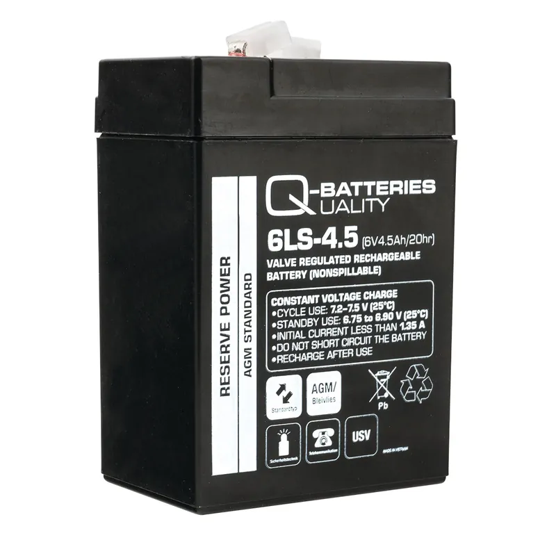 Angebot Q-Batteries 6LS-4.5 6V 4,5Ah Blei-Vlies Akku / AGM VRLA