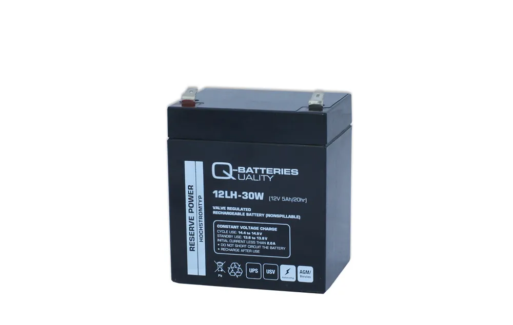 Sonderaktion Q-Batteries 12LH-30W 12V 5Ah Blei-Vlies-Akku AGM VRLA Hochstrom USV
