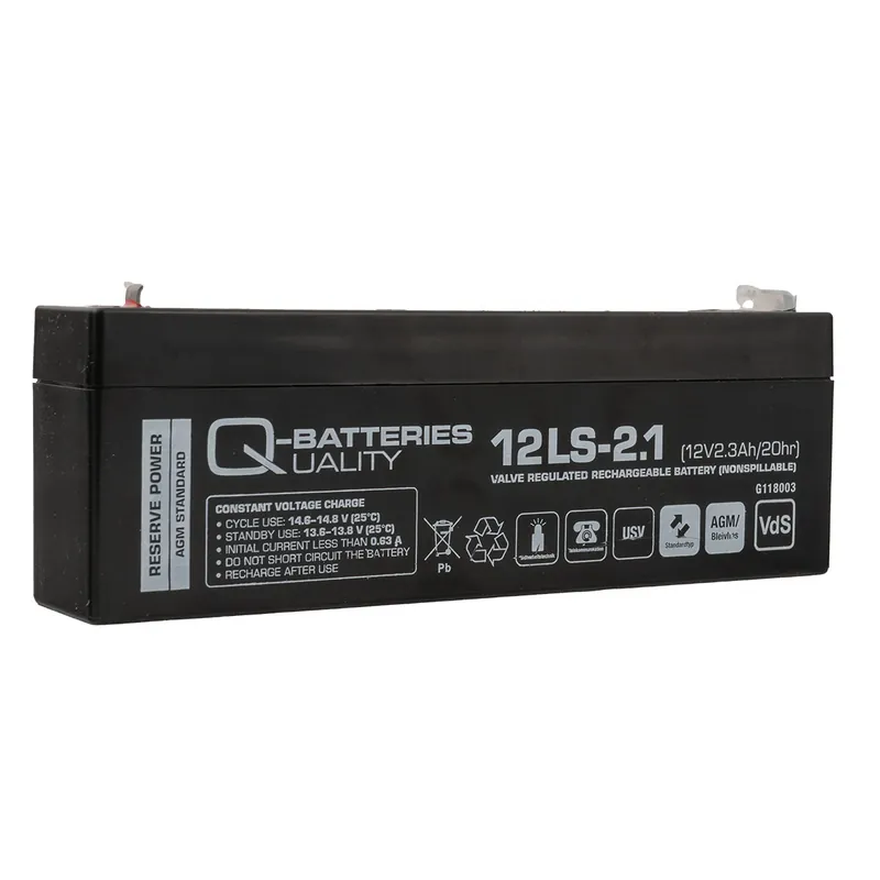 Q-Batteries 12LS-2.1 12V 2,1Ah Blei-Vlies Akku / AGM VRLA VRLA mit VdS Begrenztes Angebot
