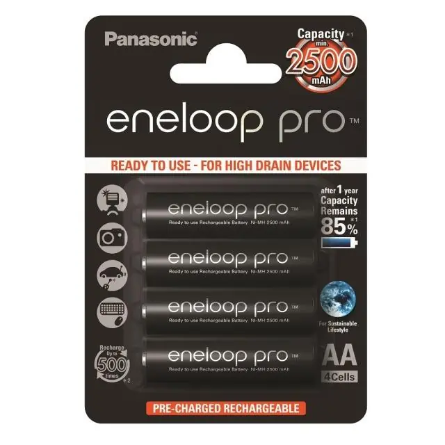 Eneloop Akku Pro BK-3HCDE AA 2500mAh Ready to use (4er Blister) Must-Have