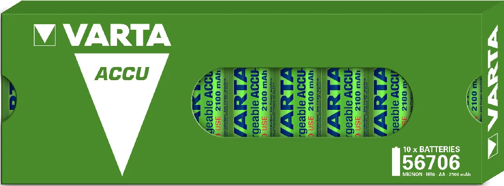 Varta AA 2100mAh Akku Recharge Power NiMH OEM 10St. (Tray) Meistverkauft