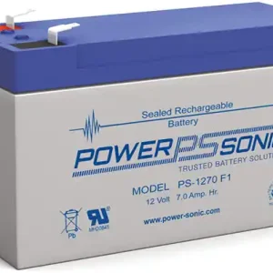 Rabatt Powersonic PS 1270 12V 7Ah 4,8mm Faston Blei-Vlies Akku AGM VRLA VdS